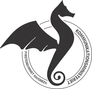 Seal of the Kommunikationsministeriet, the Ministry of Communications