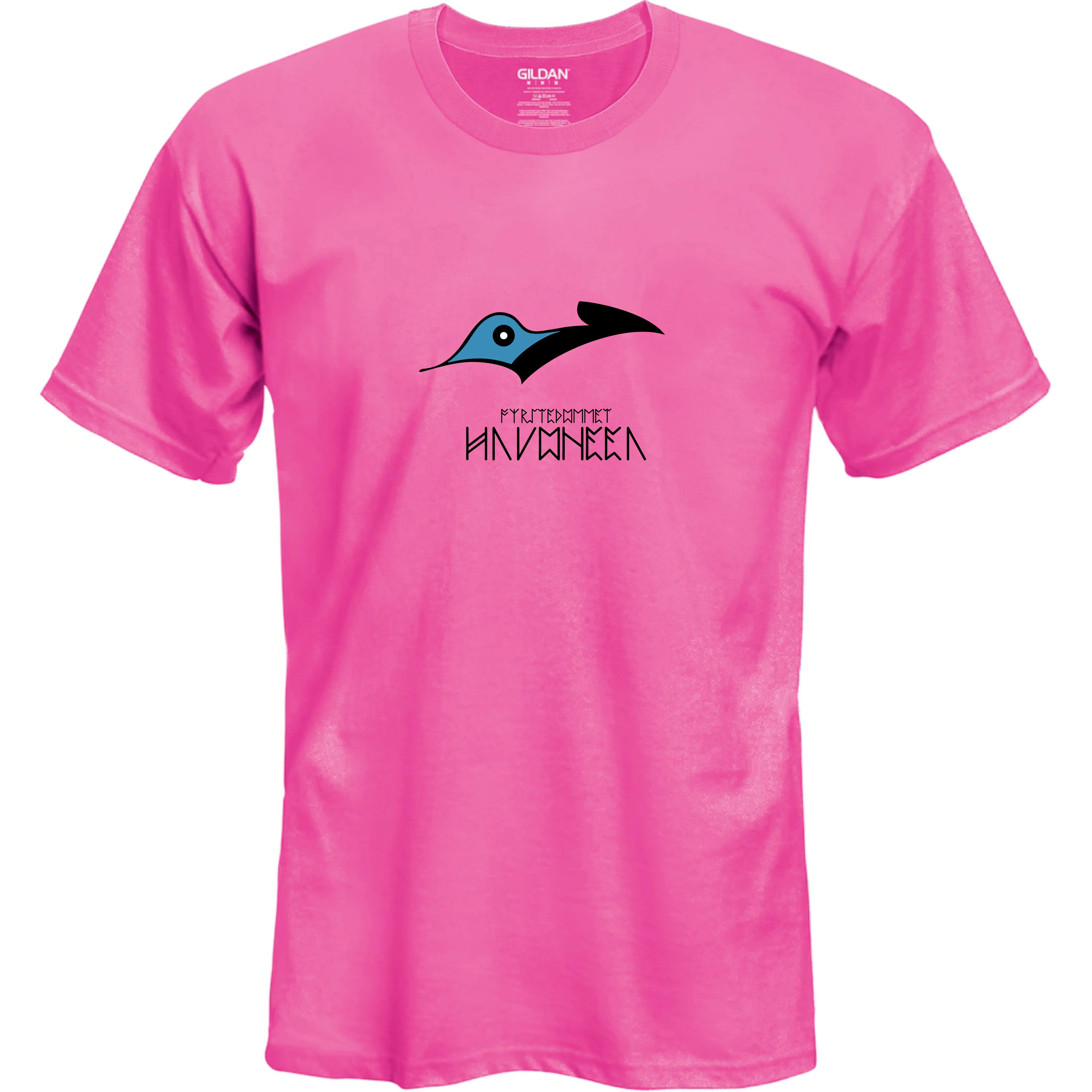 Pink T-shirt with the starling and the Havoneea wordmark